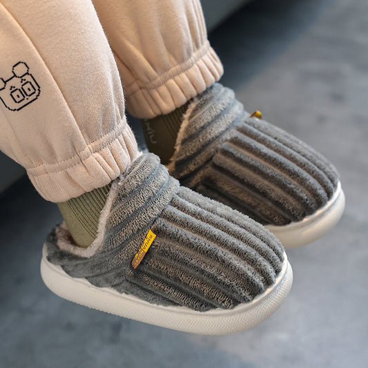 Non-slip Thick Bottom And Warm Keeping Cotton Slippers