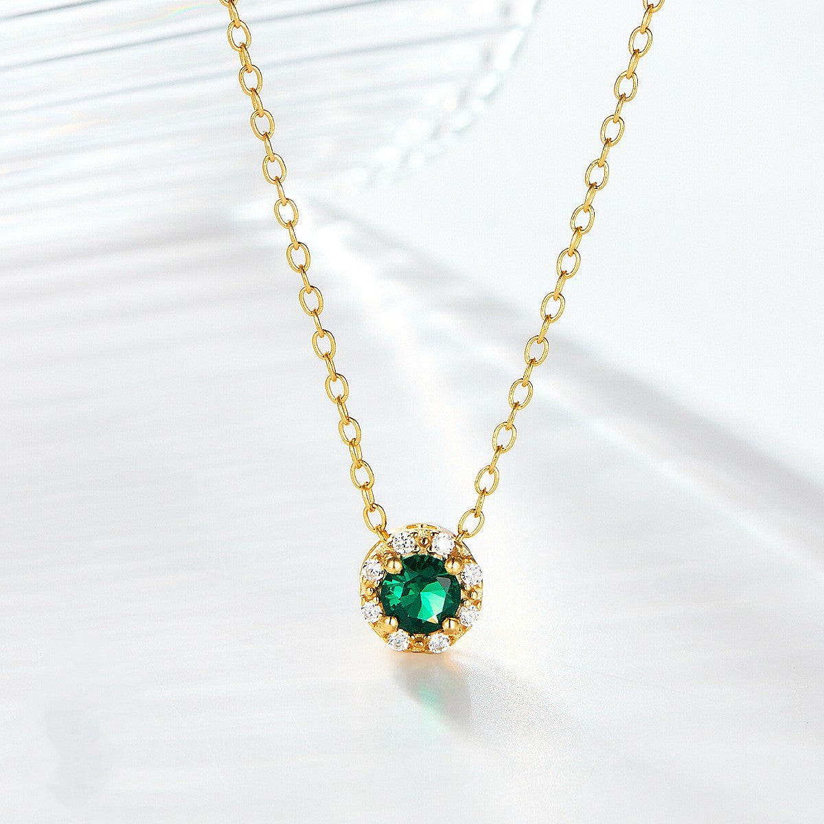 925 Silver Necklace Retro Simple Temperament Clavicle Chain Colorful Zircon Exquisite Necklace Female Accessories