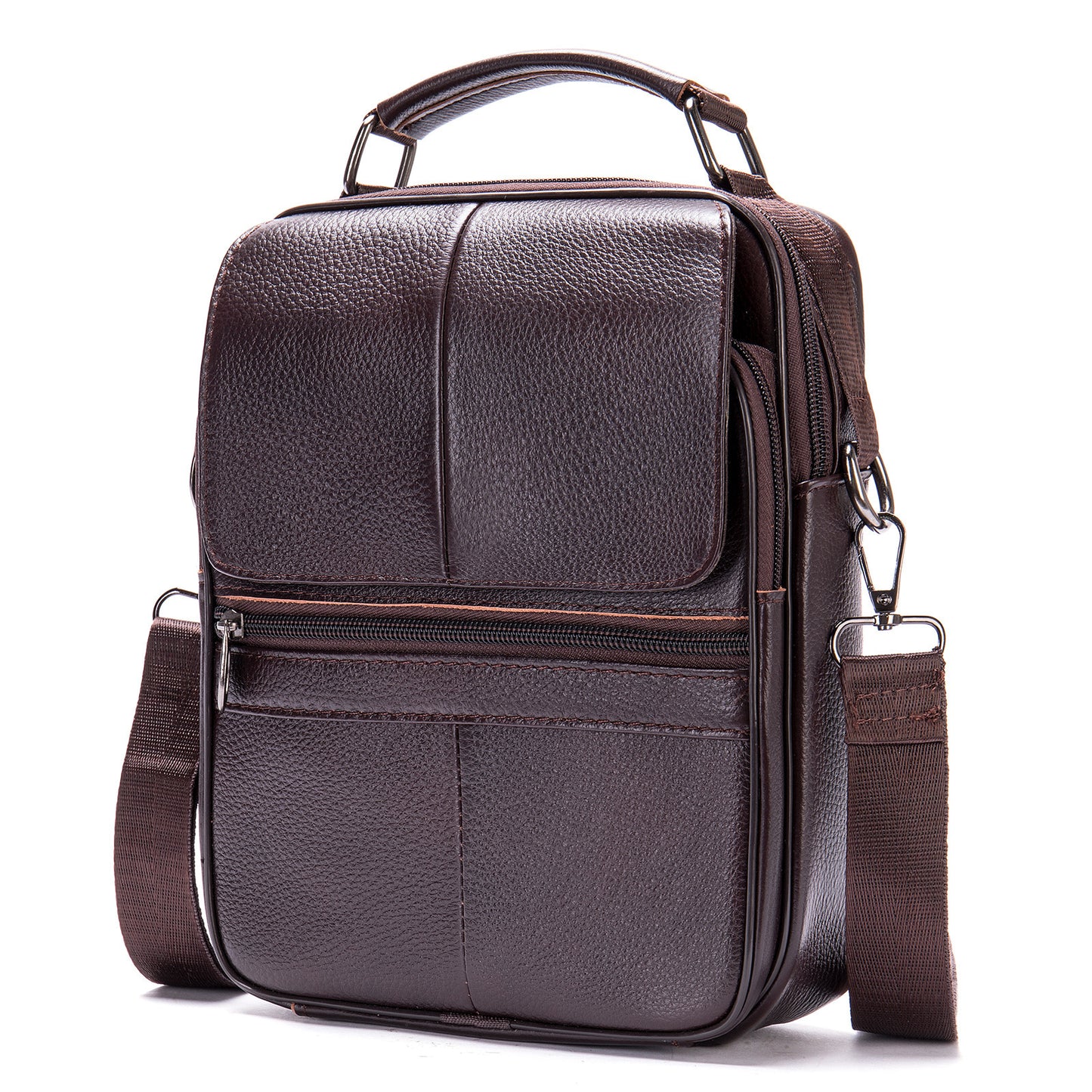 Bolso De Hombre De Piel Vertical Casual