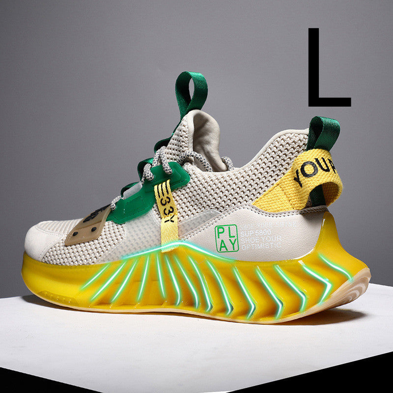 Zapatos de red únicos para jóvenes informales para hombres Marea deportiva colorida