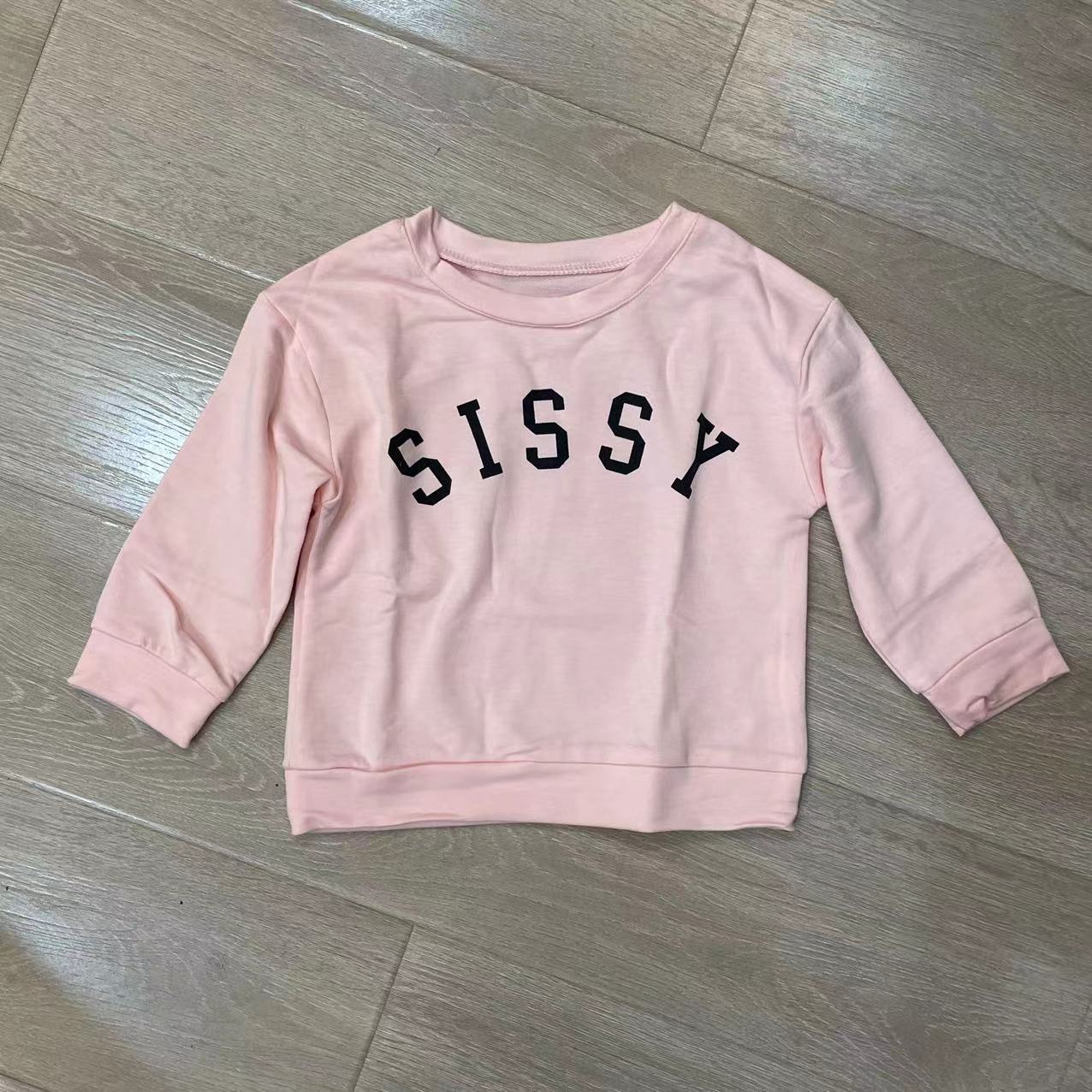 Pull-over décontracté avec lettres imprimées pour enfants, sweat-shirt pour enfants