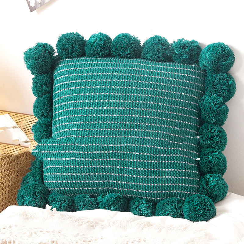 Coussin de lit, coussin de canapé, taie d'oreiller tricotée à la taille
