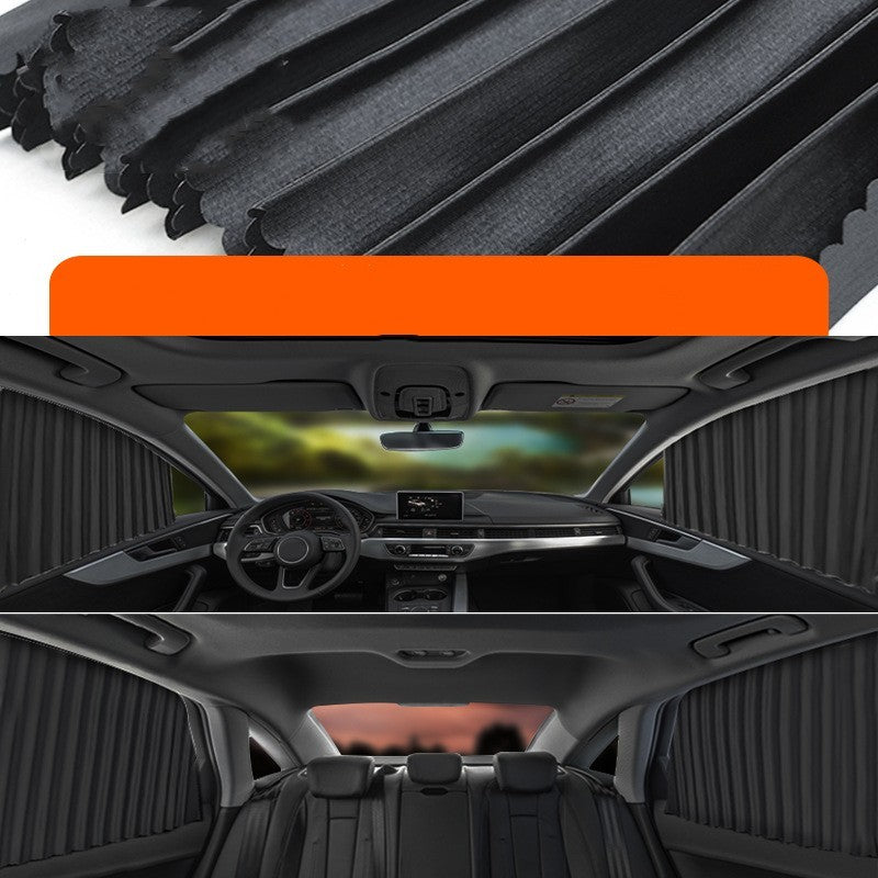 Cortina solar retráctil automática con aislamiento térmico y protector solar