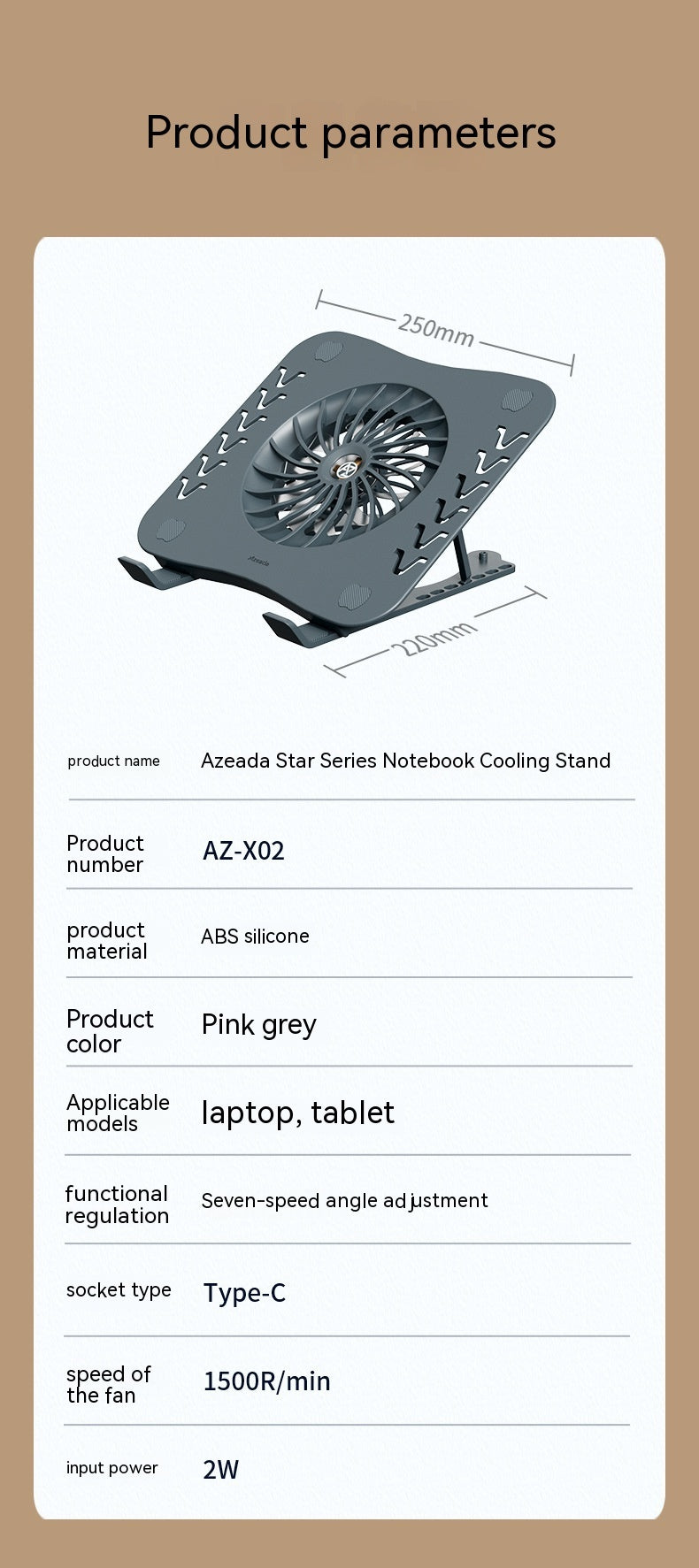 Radiateur portable pour ordinateur portable à base pliante