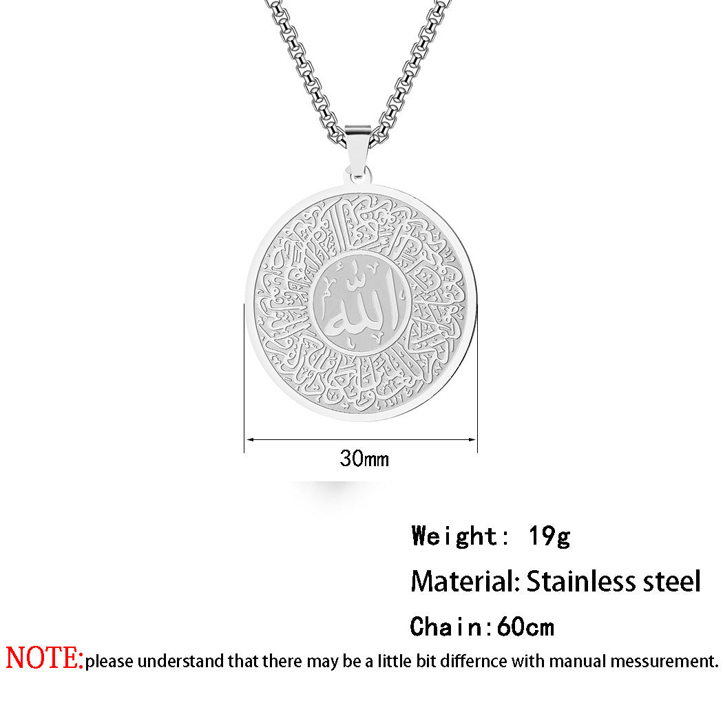 Hombre Caligrafía Collar Accesorios Joyería