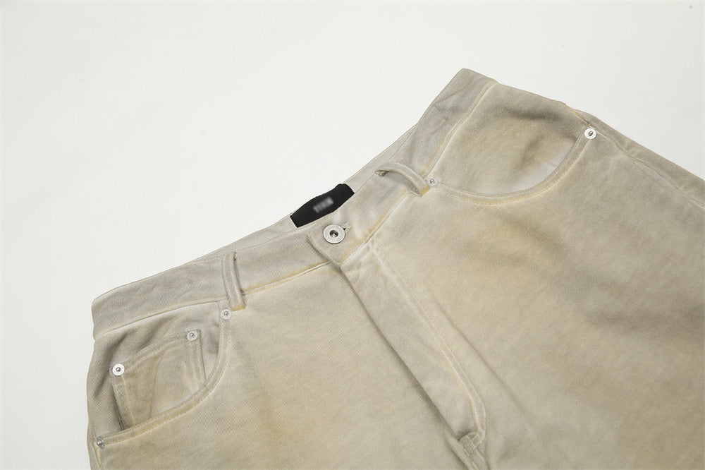 Vintage Fashion Men's Dirty Casual Trousers