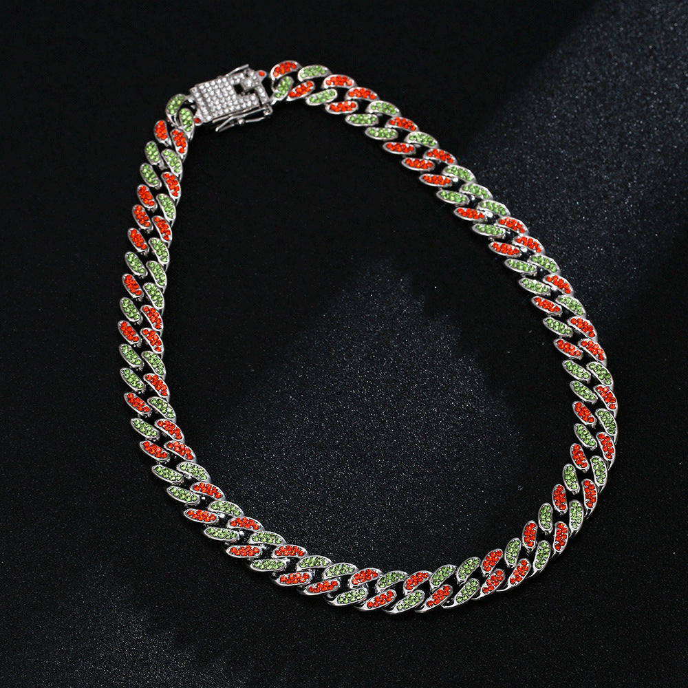 Full Diamond Inlaid Full Diamond Necklace Hipster