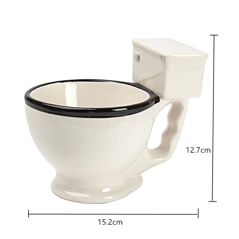 Tasse de toilette créative tasses à café en céramique avec poignée tasse à thé cadeau Gag drôle