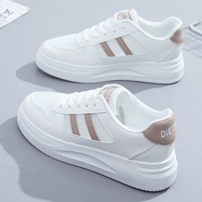 Baskets de sport décontractées en cuir pour femmes, baskets d'été blanches assorties avec tout, célébrité d'internet