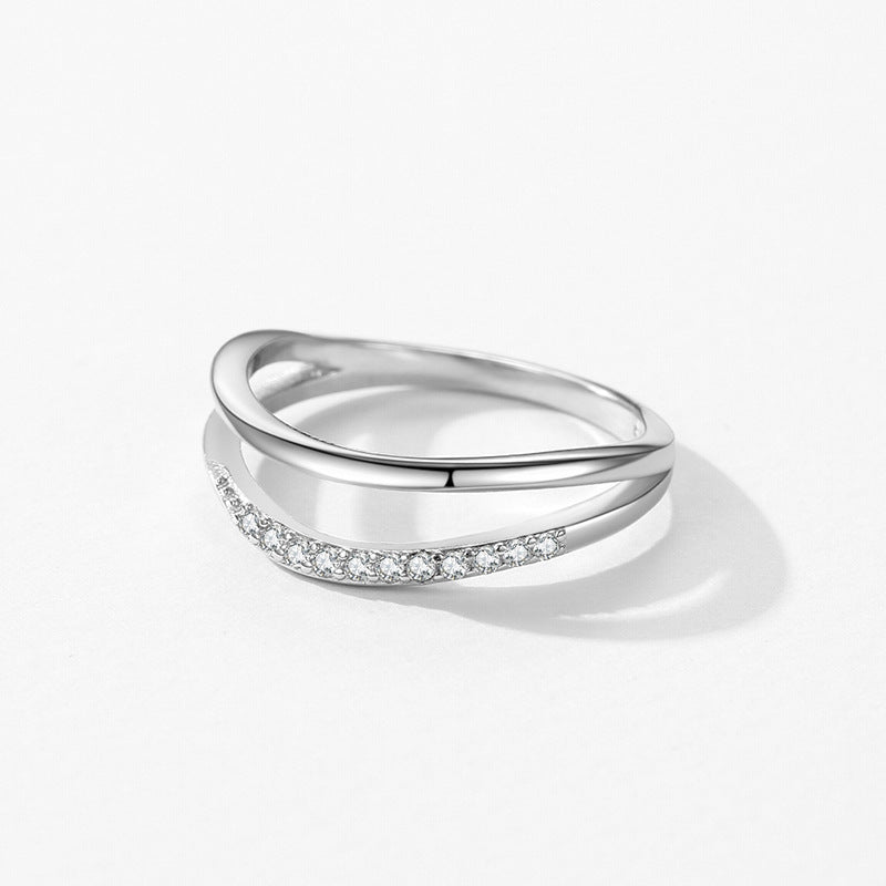 Women's Simple Double-layer Design S925 Sterling Silver Ring