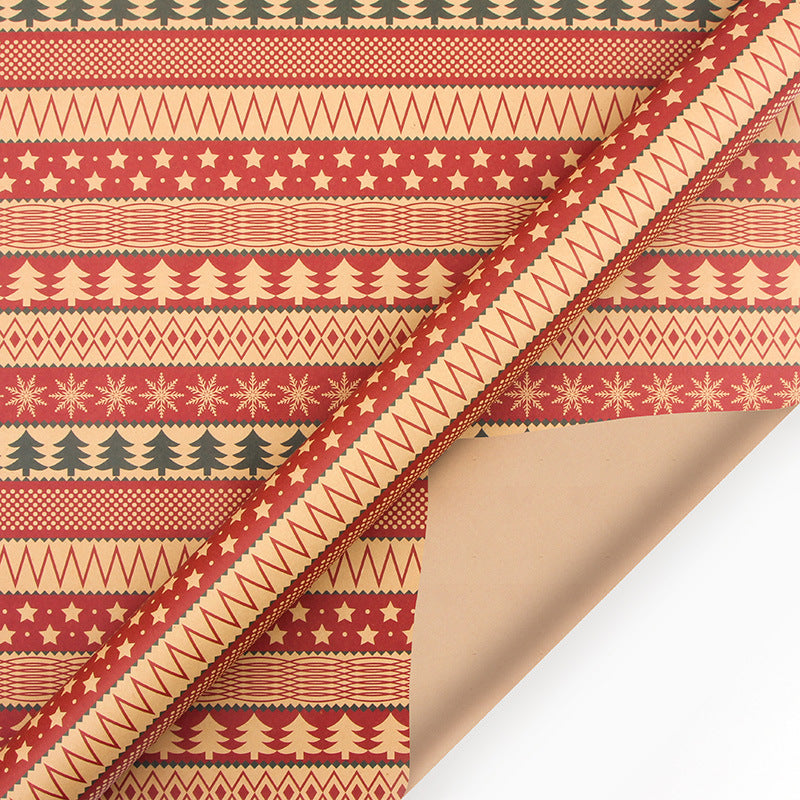Papier d'emballage Kraft de Noël vintage Papier d'emballage cadeau de Noël
