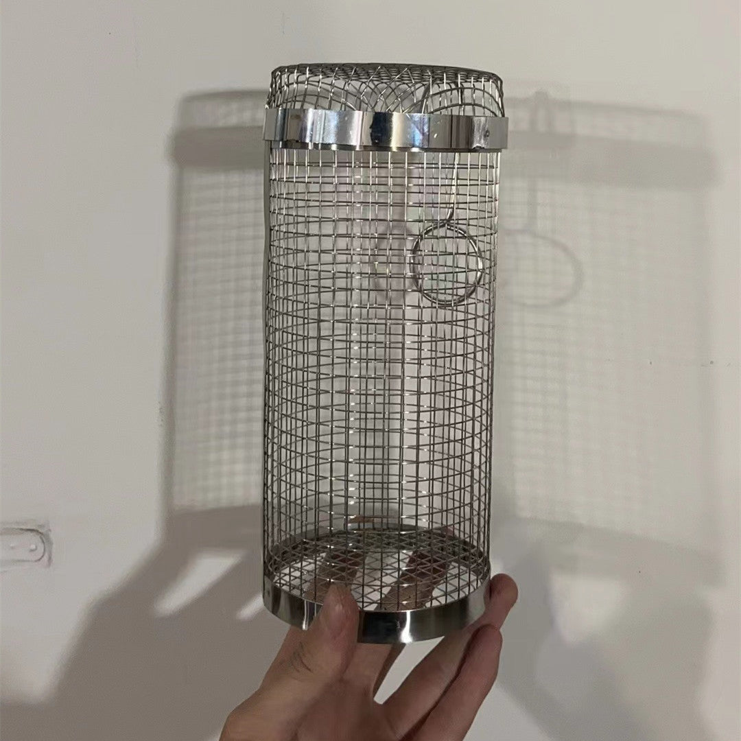 Panier à griller roulant en métal pour Barbecue, filet Portable pour Camping en plein air, Gadgets de cuisine