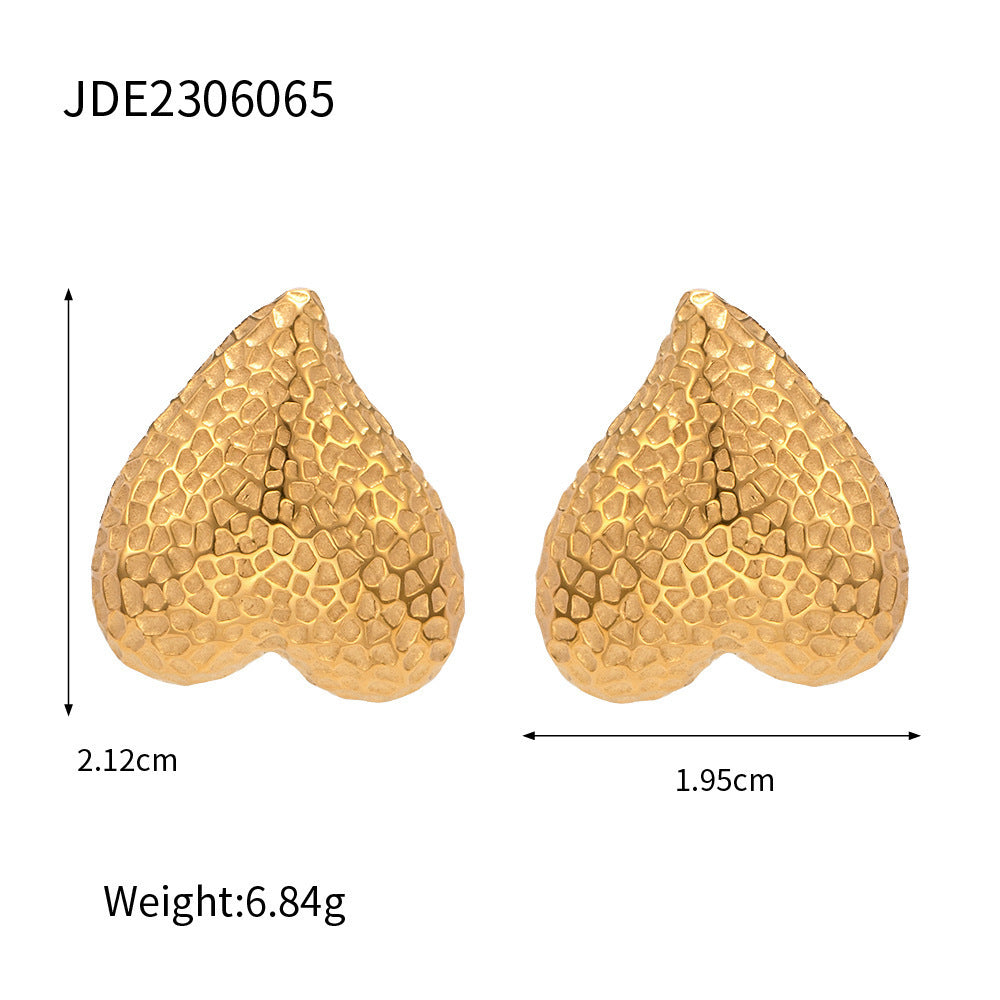 Boucles d'oreilles en acier inoxydable, Design marteau d'amour, sens, tempérament, mode