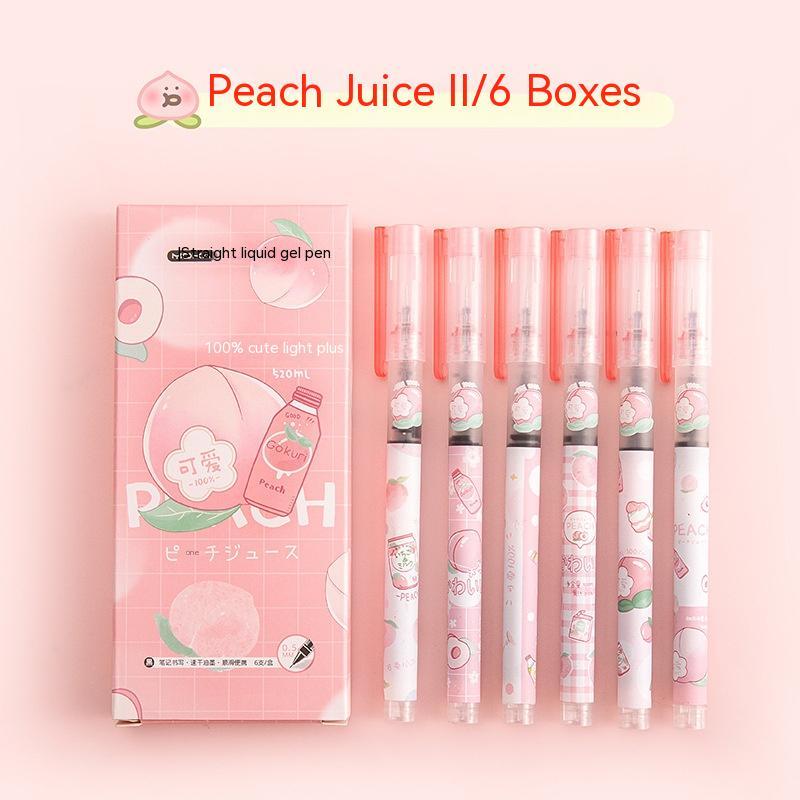 Stylo gel à séchage rapide, liquide droit, dessin animé mignon, en boîte