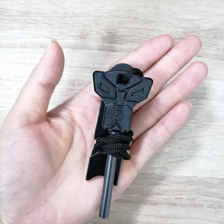 Varilla de fuego multifuncional de pedernal sólido grande para supervivencia al aire libre, arma de fuego con varilla de magnesio