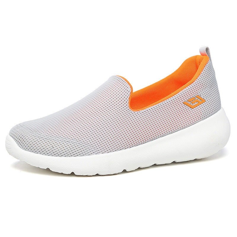 Zapatos bajos para caminar para personas de mediana edad y ancianos con fondo suave