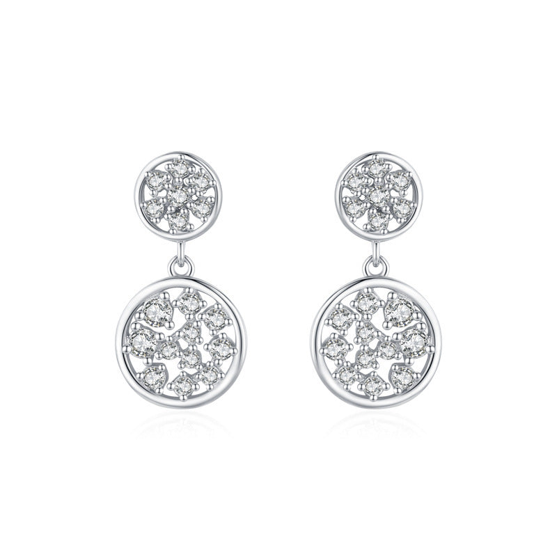 Female Personality Temperament Sterling Silver Ear Studs