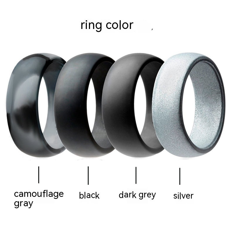 Bague en gel de silice, bague de sport pour hommes, bague de mariage pour couple