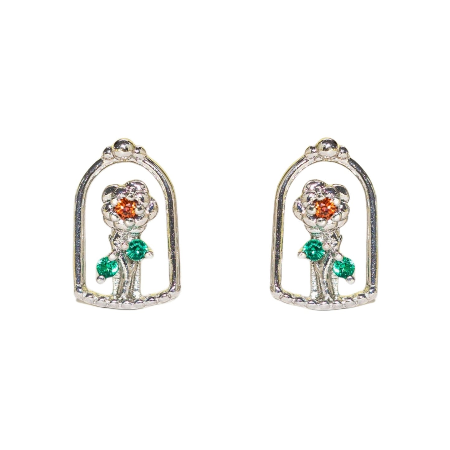 Boucles d'oreilles trois pièces de dessin animé, boucles d'oreilles de costume