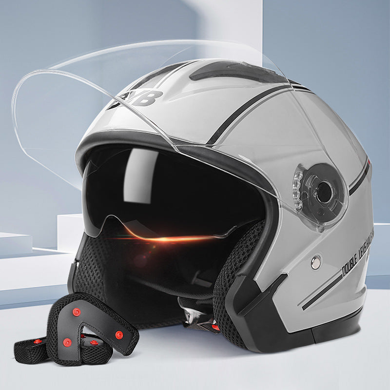 Casque simple à double lentille pour vélo électrique