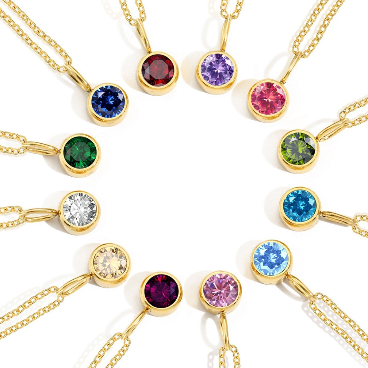 Collier de pierre de naissance d'élément de personnalité de mode