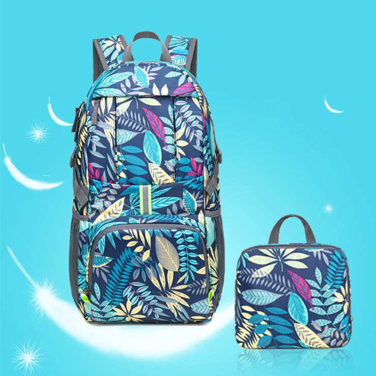 Mochila plegable de nylon impresa ligera del montar a caballo del alpinismo