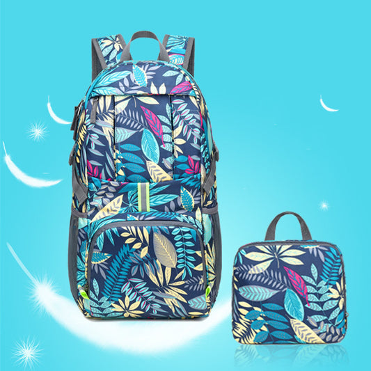 Mochila plegable de nylon impresa ligera del montar a caballo del alpinismo