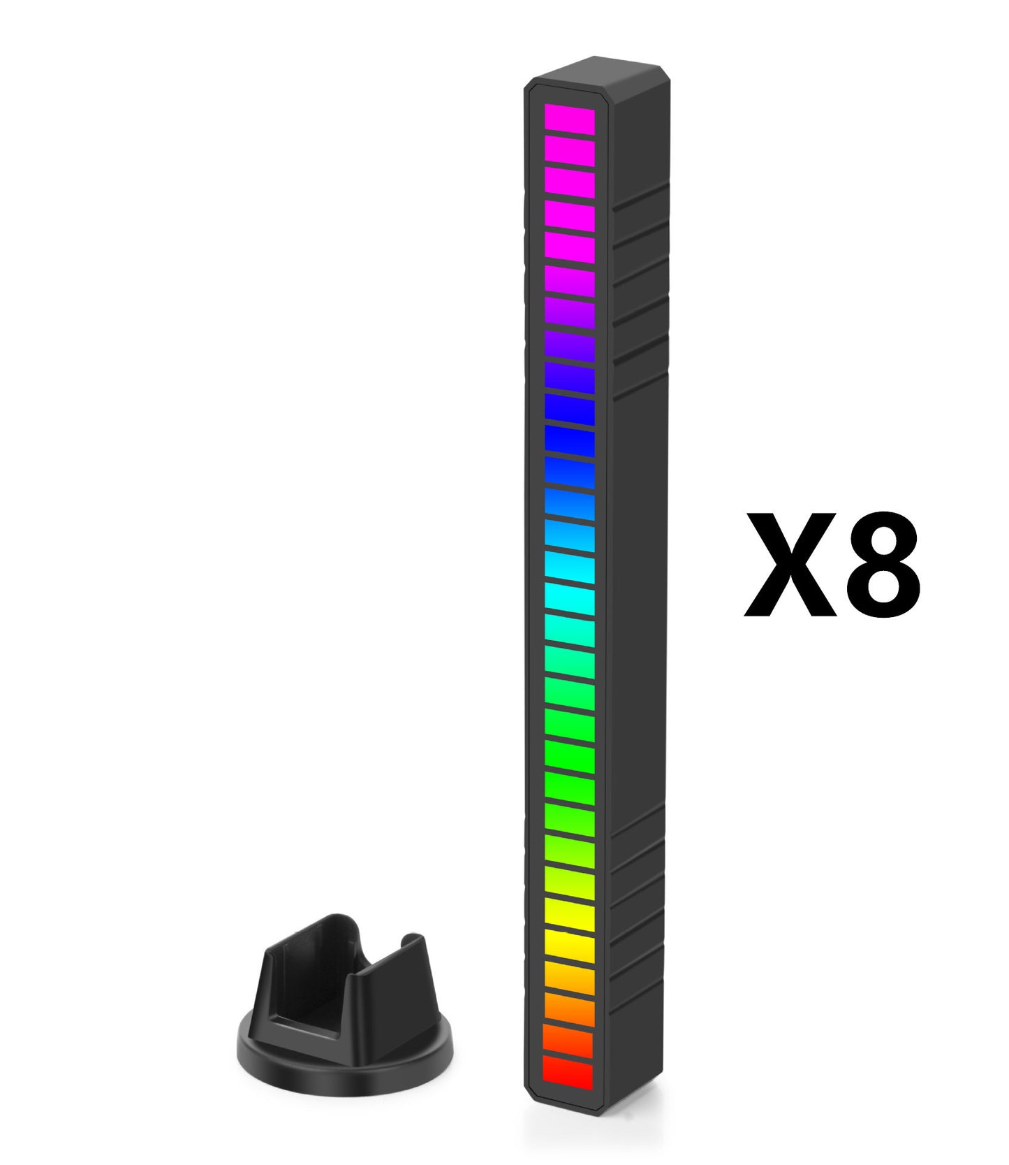 Tira de luces LED con Control de sonido, luz de ritmo, música, atmósfera, tubo colorido RGB, lámpara USB de ahorro de energía, luz ambiental
