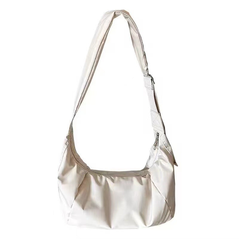 Bolso de hombro sencillo informal de algodón con plumón de bola de masa de gran capacidad