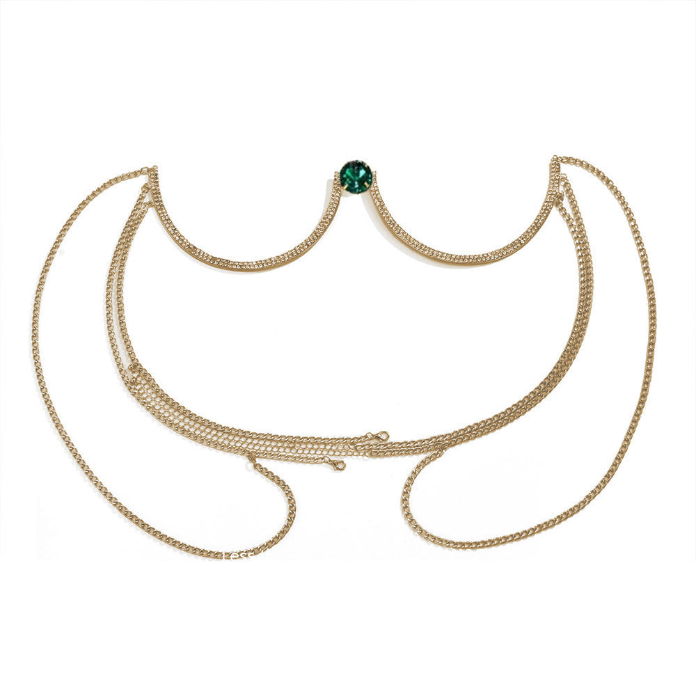 Plaque de poitrine à la mode pour femmes, bijou vert