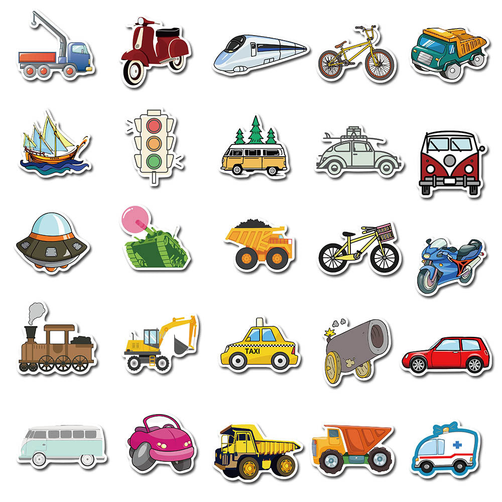 40 autocollants Graffiti de dessin animé pour pelle de voiture et autres véhicules, autocollants imperméables pour bagages et ordinateurs portables