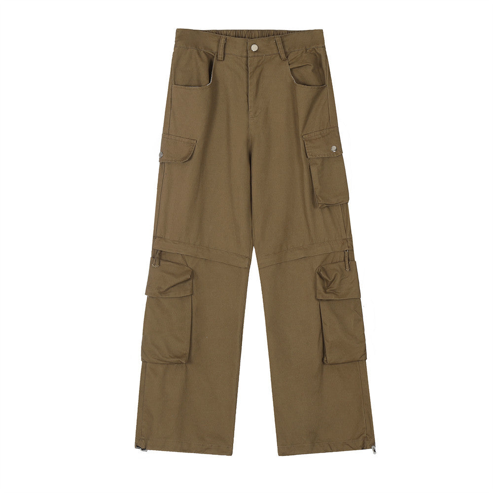 Detachable Two-way Overalls Men's Multi-pocket