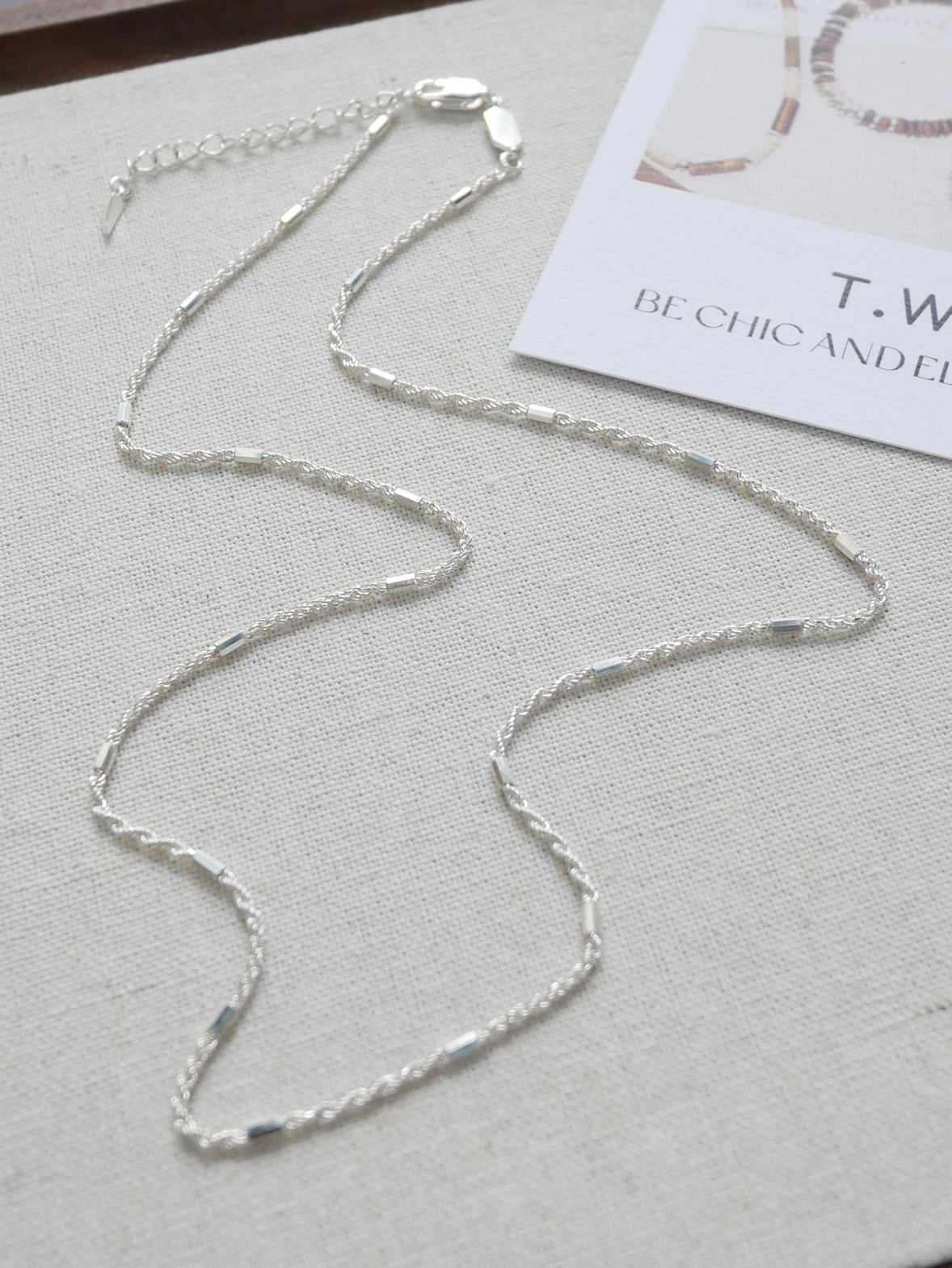 925 Silver Simple Japanese And Korean Black Agate Geometric Oval Pendant Trendy Twist Necklace