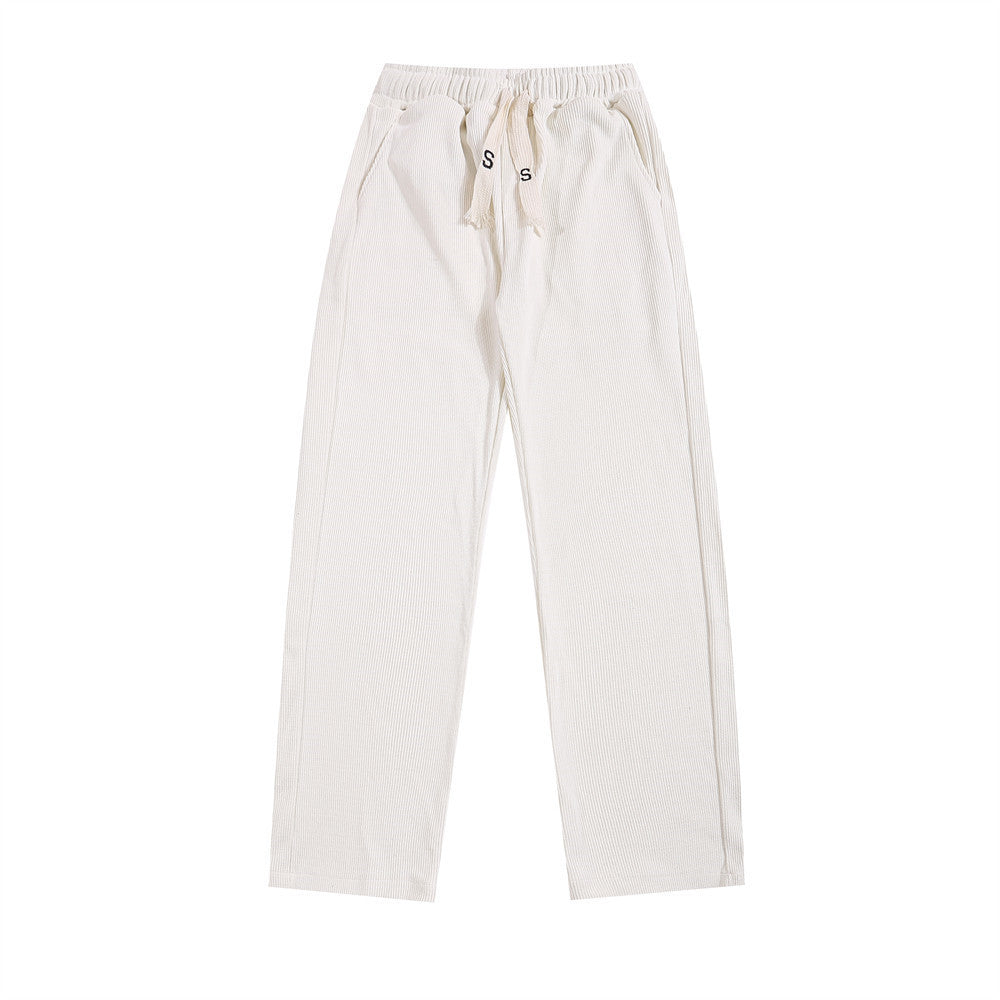 Solid Color With Fur Casual Pants Men