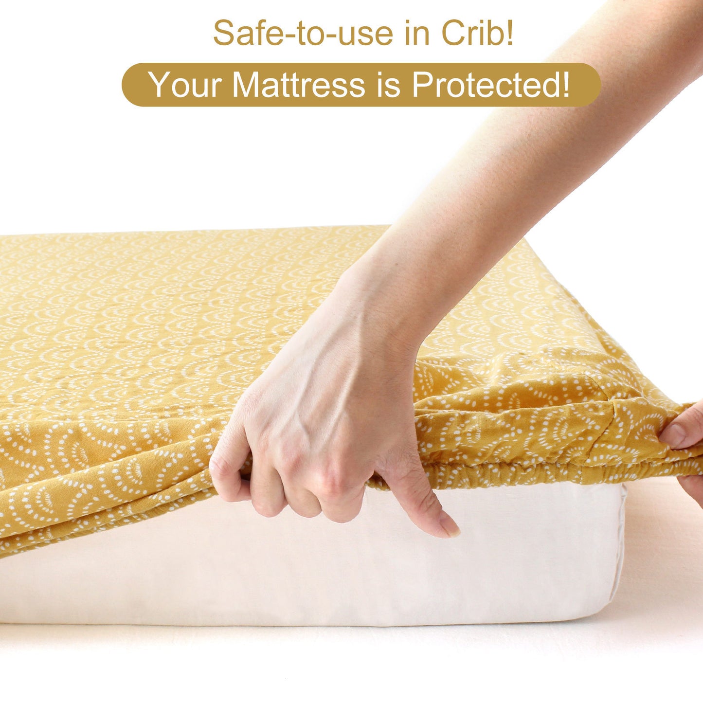 Ensemble de draps-housses pour lit de bébé à imprimé intégral