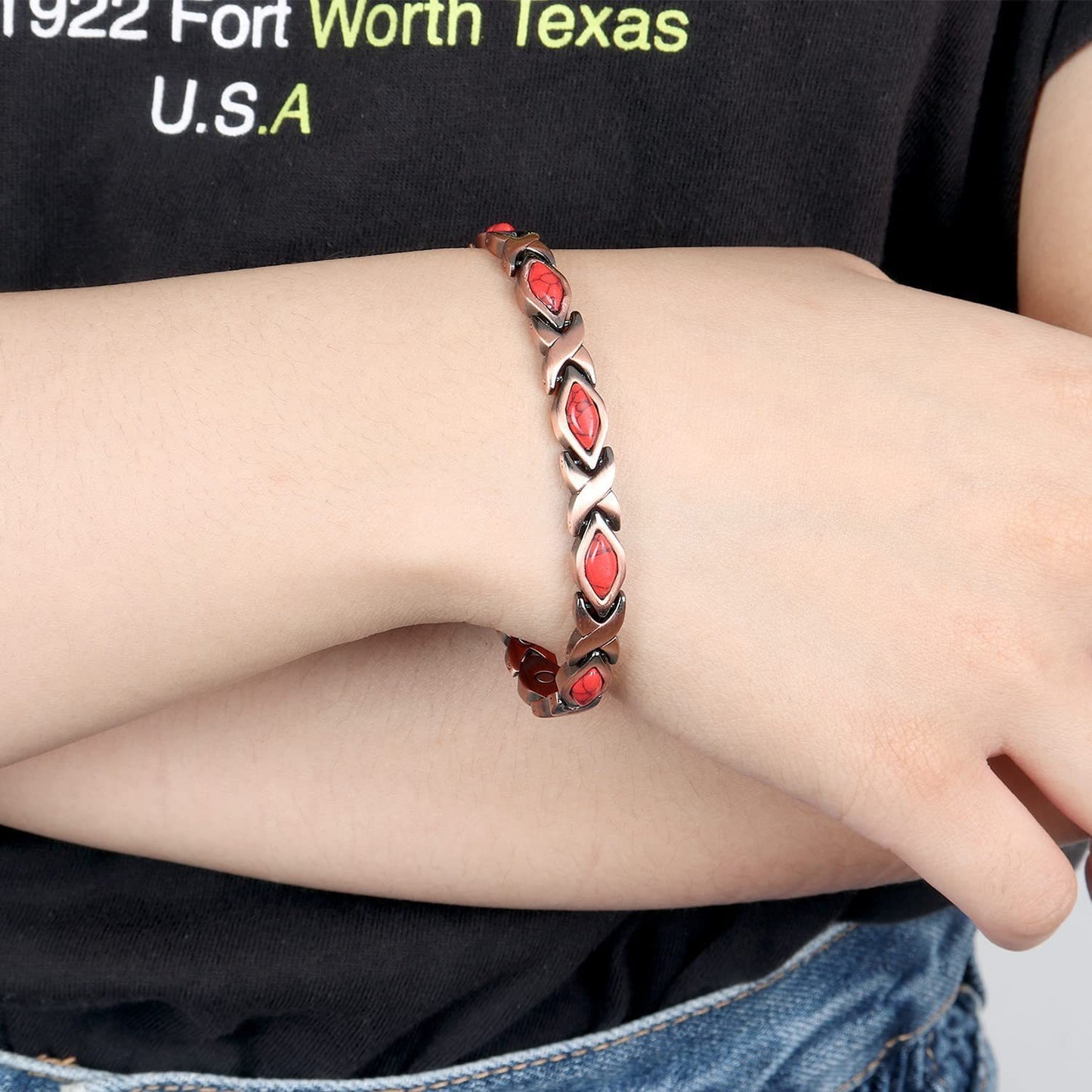Retro Rhombus Turquoise Gauss Magnet Bracelet Creative Magnetic Bracelet