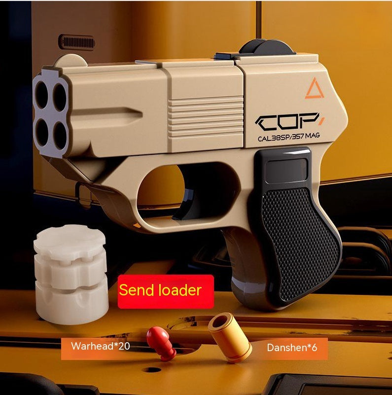 Pistolet jouet à coque à lancement automatique en plastique pour enfants