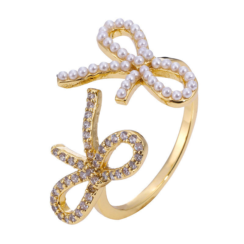 Fashion Trend Unique Bow Ring Design For Women