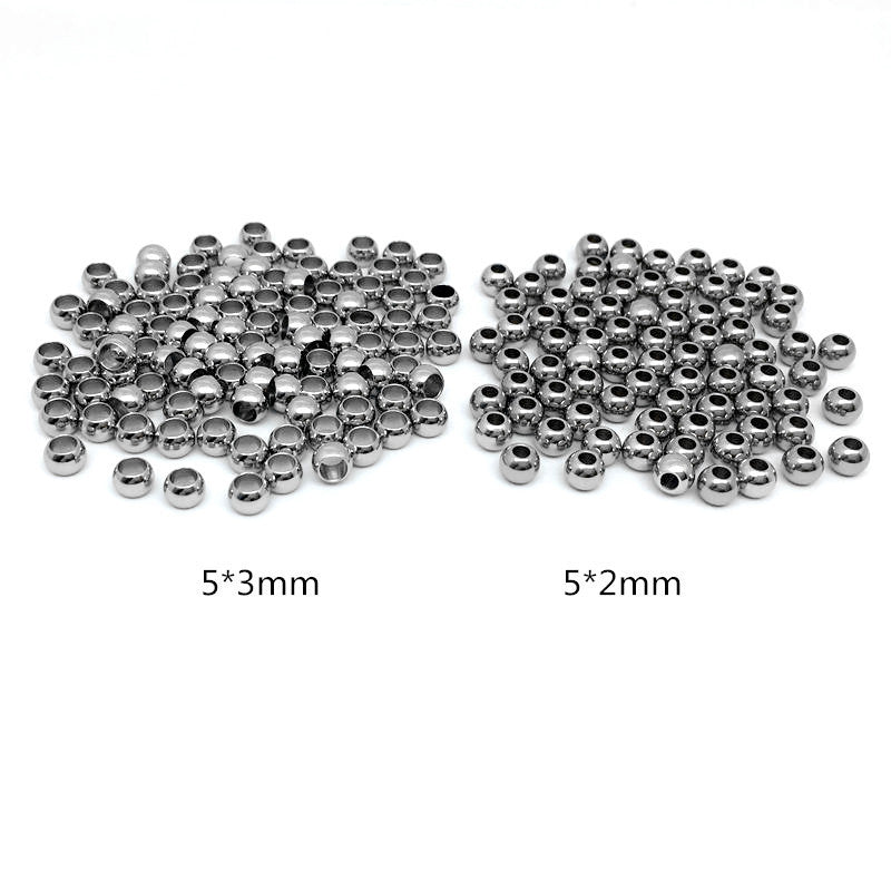 Stainless Steel Pearl Ring Spacer Beads Diy Ornament Accessories