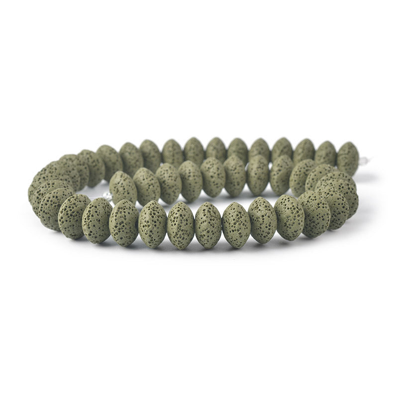 Perles rondes en roche volcanique, accessoires d'ornement DIY