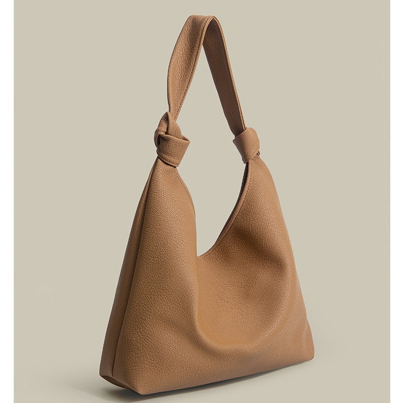 Grand sac fourre-tout en cuir souple, sac à bandoulière simple et tendance