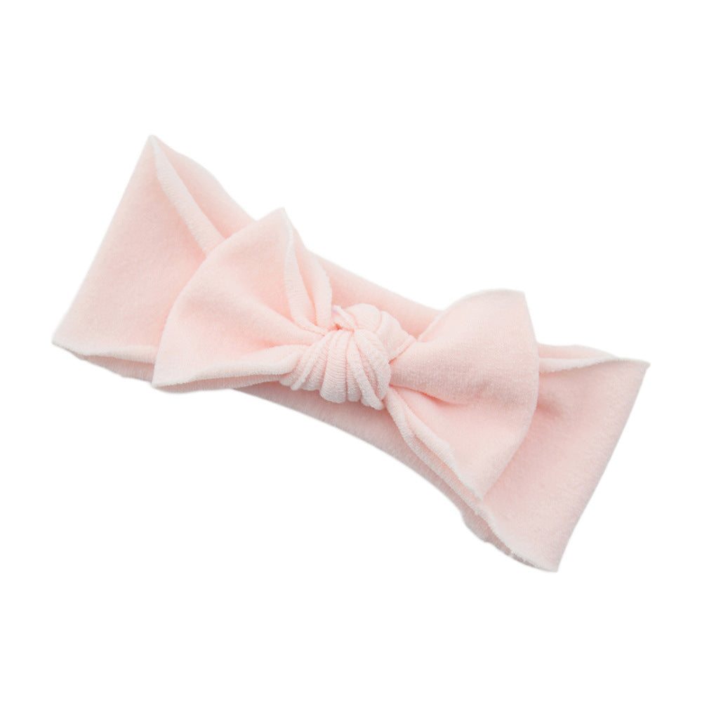 Accessoires pour cheveux de bébé, bandeau noué de couleur unie