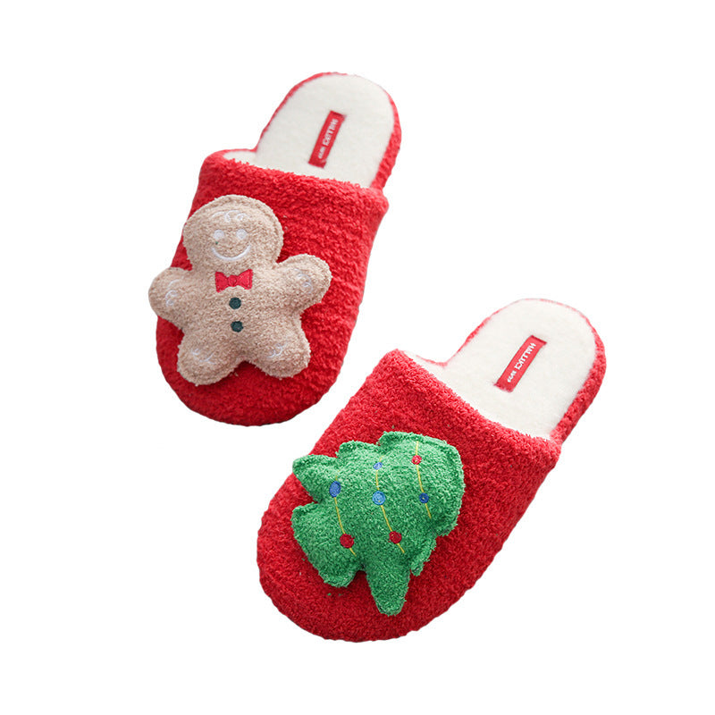 Autumn And Winter New Soft Christmas Warm Home Slippers