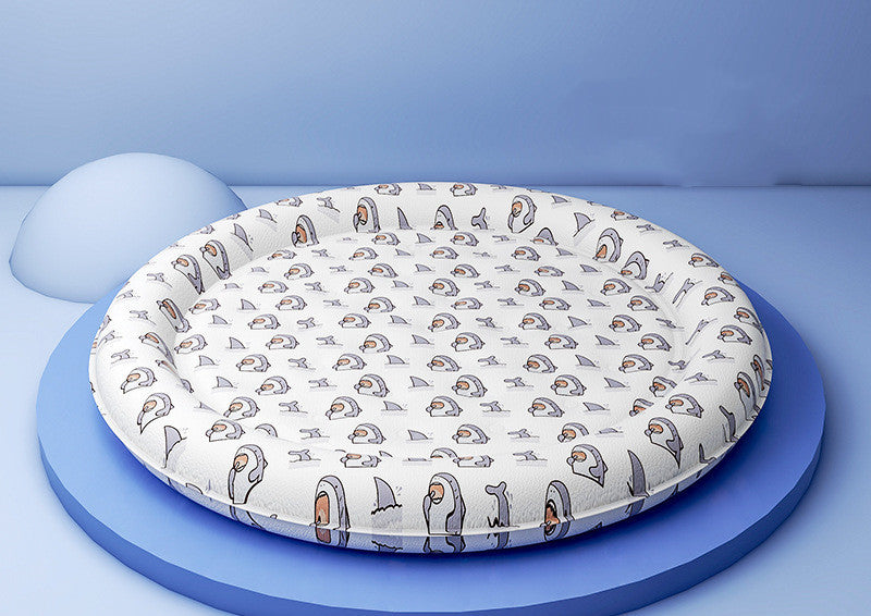 Tapis de glace pour animaux de compagnie, nid rond, gel froid