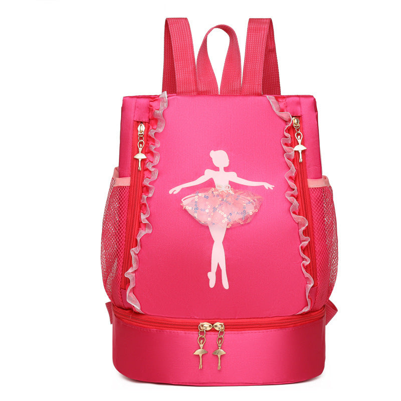 Mochila de baile con hombro para niños Mochila escolar de ballet latino