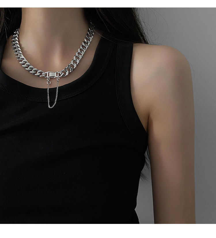 Collier cubain de Style européen et américain pour femmes, style Hip Hop