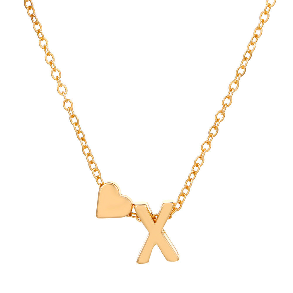European And American Fashion Love 26 English Letter Simplicity Necklace