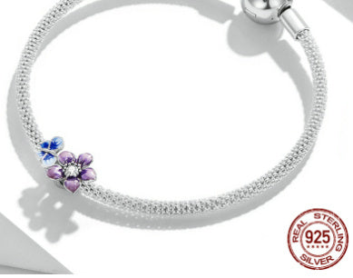 Bracelet de perles en argent sterling S925, perles colorées plaquées or blanc
