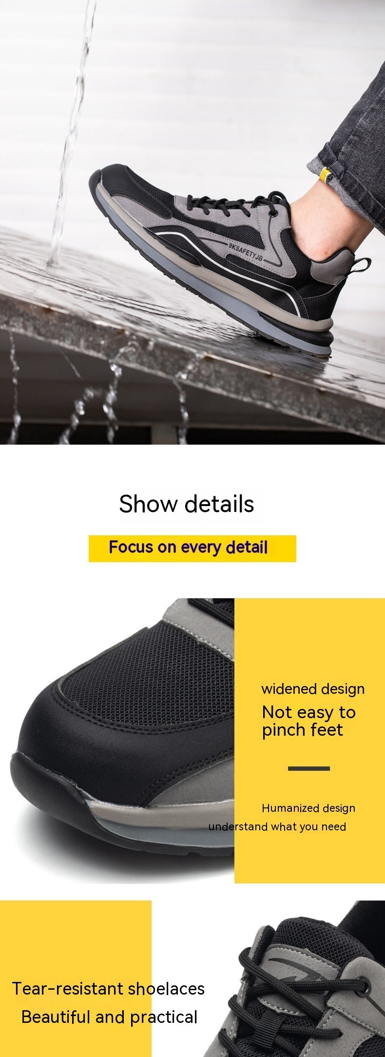 Zapatos de trabajo transpirables de temporada, ligeros y resistentes al desgaste para hombres