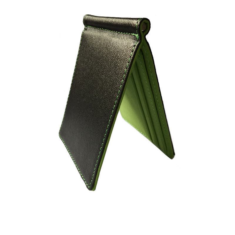 Creative PU mode beauté Clip ligne de couture portefeuille porte-carte de visite